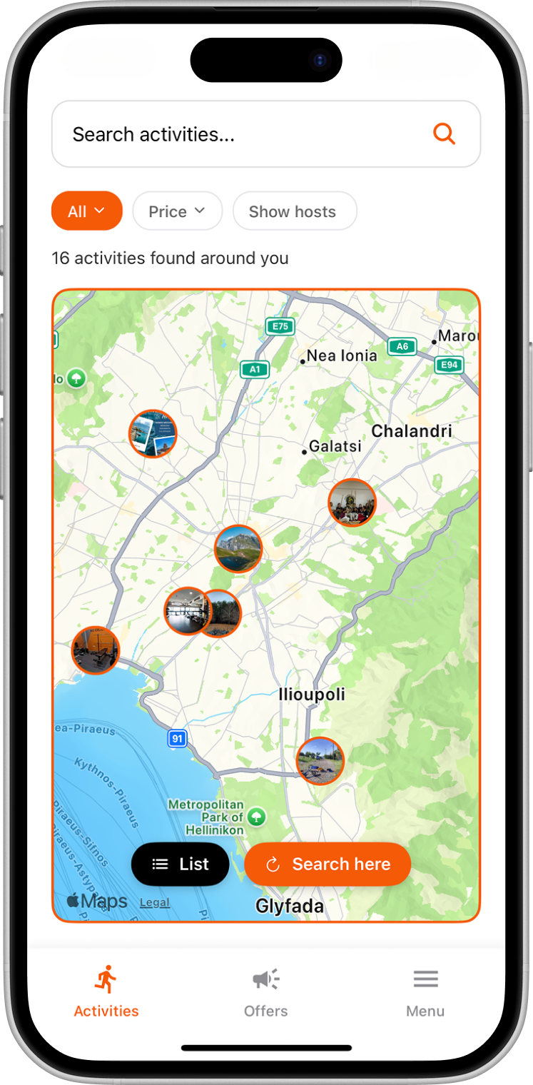 Mobile app mockup showing our development capabilities